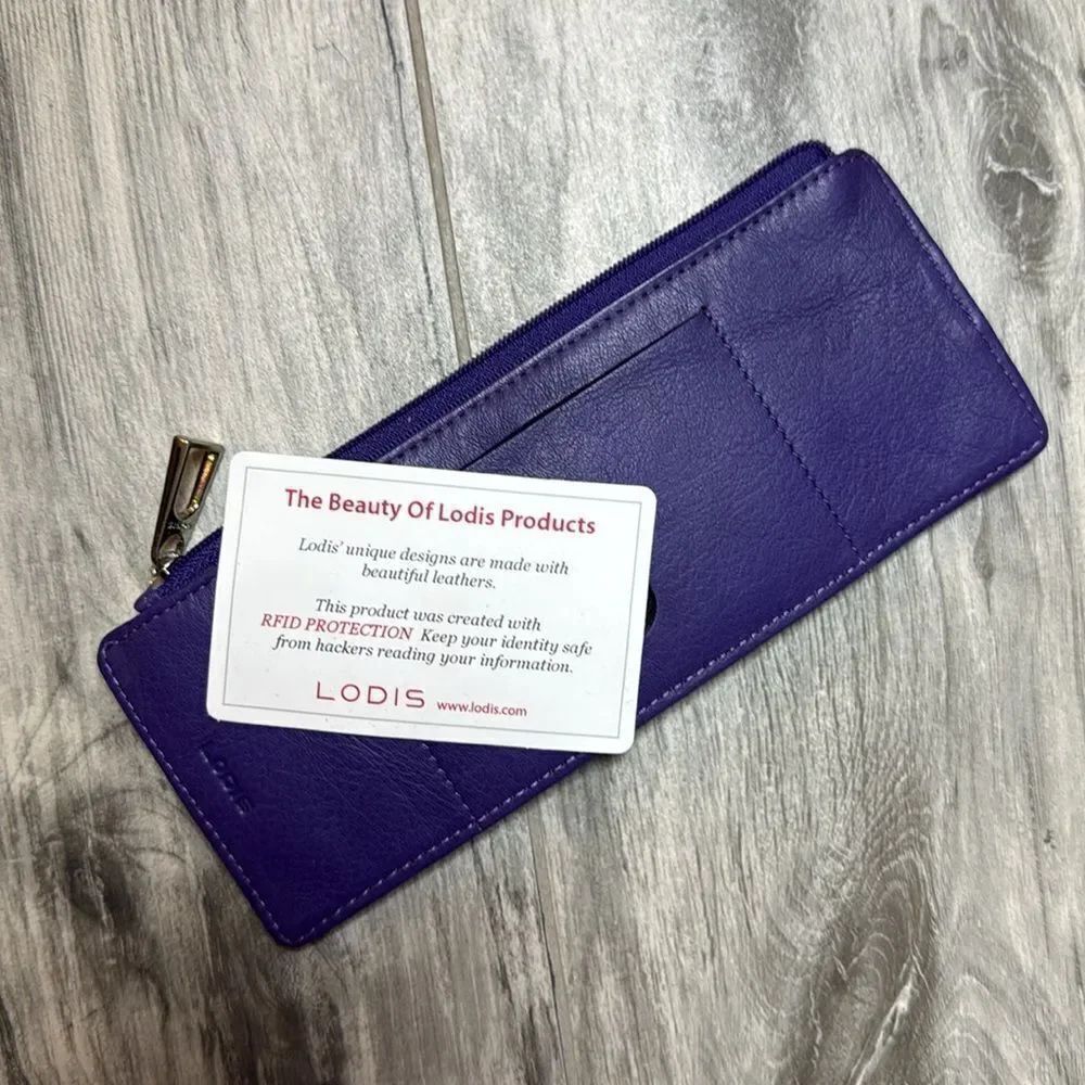 Lodis Womens Be Organize Julia Long Stacker ID & Card Wallet Purple - Picture 9 of 9